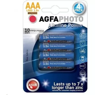 AgfaPhoto Power alkalne baterije LR03/AAA, blister 4 kosi