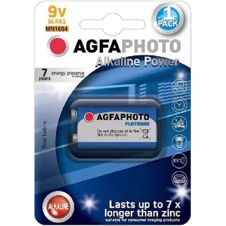 AgfaPhoto Power alkalna baterija 9V, blister 1 kos