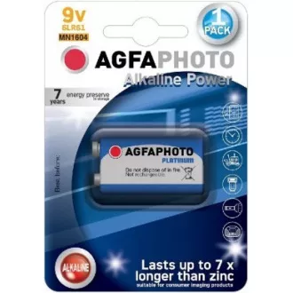 AgfaPhoto Power alkalna baterija 9V, blister 1 kos