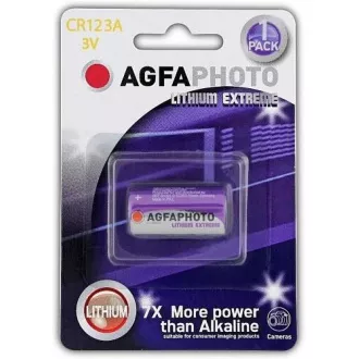 AgfaPhoto litijeva fotografska baterija CR123A, blister 1 kos