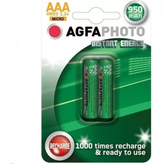 AgfaPhoto prednapolnjena baterija AAA, 950 mAh, 2 kosa
