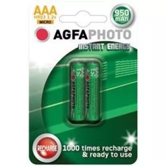 AgfaPhoto prednapolnjena baterija AAA, 950 mAh, 2 kosa