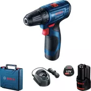 BOSCH GSR 120-LI, akumulatorski vrtalni vijačnik, 0 - 400 / 0 - 1500 vrt/min, 8 mm, 2x baterija GBA 12V 2,0Ah