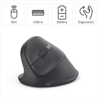Hama vertikalna ergonomska brezžična miška EWM-500L, za levičarje