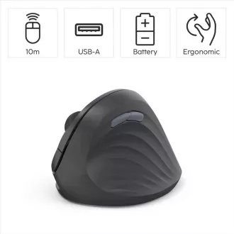 Hama vertikalna ergonomska brezžična miška EWM-500R, za desničarje
