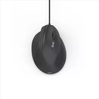 Hama vertikalna ergonomska žična miška ECM-500R, za desničarje, črna