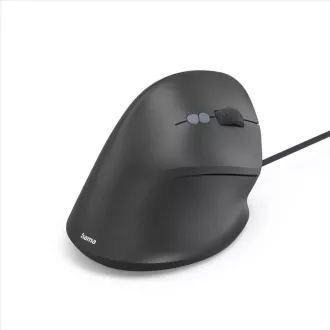 Hama vertikalna ergonomska žična miška ECM-500R, za desničarje, črna