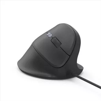 Hama vertikalna ergonomska žična miška ECM-500R, za desničarje, črna