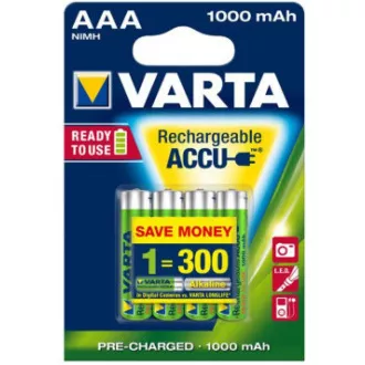 Varta LR03/4BP 1000 mAh Pripravljeno za uporabo (Blistr 4ks)
