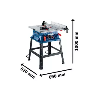 BOSCH GTS 254, namizna žaga, 254 mm, kot L 45°, miza 555 x 555 mm
