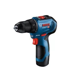 BOSCH GSR 12V-30, akumulatorski vrtalni vijačnik, 0 - 420 / 0 - 1.600 vrt/min, 8 mm, komplet svedrov in svedrov, torba
