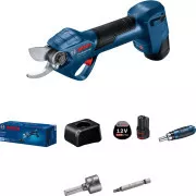 BOSCH Pro Pruner, akumulatorske vrtne škarje, 25 mm, 12, 0 V, hitri polnilec