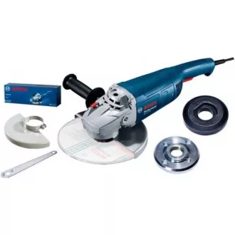 BOSCH GWS 2200, kotni brusilnik, 2.200 W, 6.500 - 6.500 vrt/min, 230 mm, zaklepno stikalo BOSCH GWS 2200, kotni brusilnik, 2.200 W, 6.500 - 6.500 vrt/min, 230 mm, zaklepno stikalo
