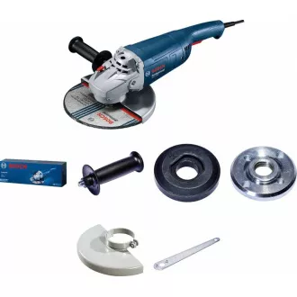 BOSCH GWS 2200, kotni brusilnik, 2.200 W, 6.500 - 6.500 vrt/min, 230 mm, zaklepno stikalo BOSCH GWS 2200, kotni brusilnik, 2.200 W, 6.500 - 6.500 vrt/min, 230 mm, zaklepno stikalo