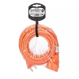 Solight 1z gibljivi kabel - priključek, 10 m, 2 x 1, 5mm2, oranžna