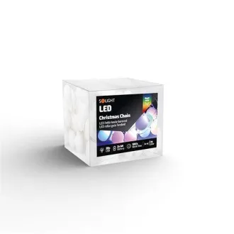 Solight LED božična veriga z barvnimi kroglicami, 20x LED, 2m, 2x AA