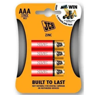 JCB cink kloridna baterija R03, blister 4 kosi