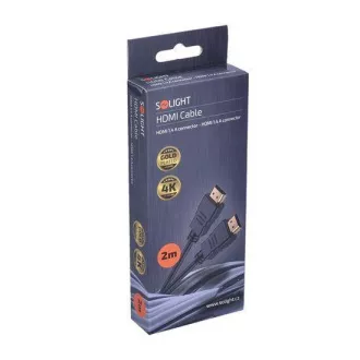 Solight Kabel HDMI z ethernetom, priključek HDMI 1.4 A - priključek HDMI 1.4 A, blister, 2 m Solight Kabel HDMI z ethernetom, priključek HDMI 1.4 A - priključek HDMI 1.4 A, blister, 2 m