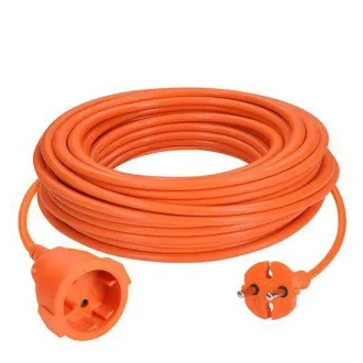 Solight 1z gibljivi kabel - priključek, 20 m, 2 x 1, 5mm2, oranžna