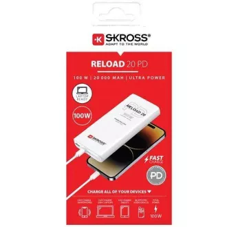 SKROSS powerbank Reload 20 100W PD, 20 000 mAh, USB A C