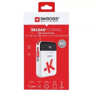 SKROSS powerbank Reload 10 Travel, 20W PD, 10 000 mAh, USB A C