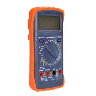 Solight multimeter, max. AC 600V/10A, max. DC 600V/10A, test diod, zvočni signal, hFE, kapacitivnost, upornost