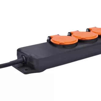 Solight podaljšek IP44, 3 vtičnice, gumijasti kabel, zunanji, 10 m Solight podaljšek IP44, 3 vtičnice, gumijasti kabel, zunanji, 10 m