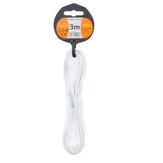 Solight flexo kabel, 2x 0,75 mm², bel, ploščat, 3 m Solight flexo kabel, 2x 0,75 mm², bel, ploščat, 3 m