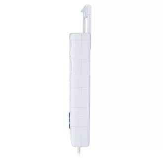 Solight prenapetostna zaščita, 8z, USB A C, 2m, bela