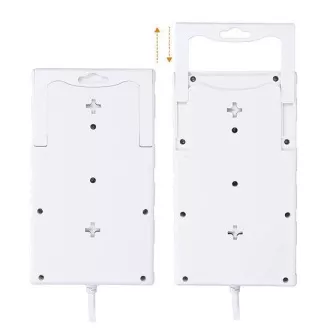 Solight prenapetostna zaščita, 8z, USB A C, 2m, bela