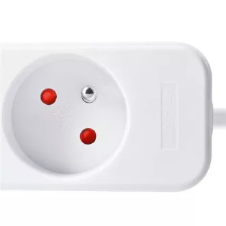 Solight podaljšek 3 m, 3 vtičnice, 16A/3680W, PVC, bela