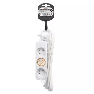 Solight podaljšek 3 m, 3 vtičnice, 16A/3680W, PVC, bela
