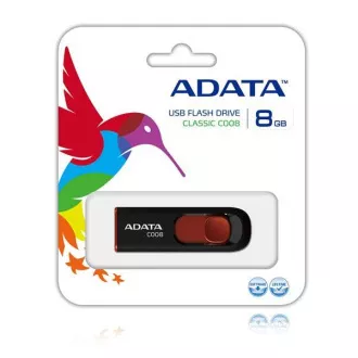 ADATA Flash disk 8 GB C008, USB 2.0 Classic, črn