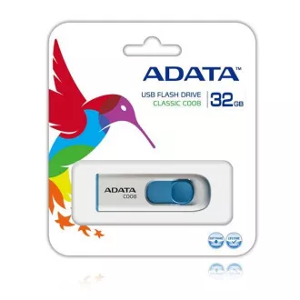 ADATA Flash disk 32 GB C008, USB 2.0 Classic, bel