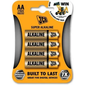 JCB SUPER alkalna baterija LR06, blister, 4 kosi