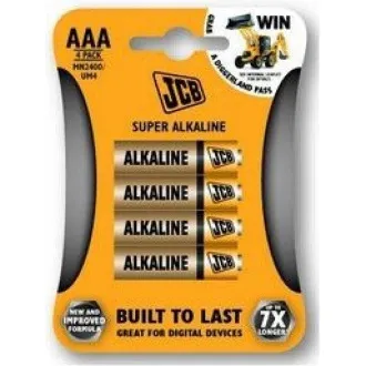 JCB SUPER alkalne baterije LR03, blister 4 kosi