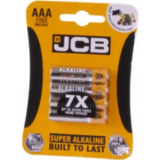 JCB SUPER alkalne baterije LR03, blister 4 kosi