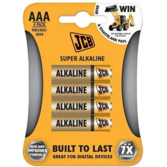 JCB SUPER alkalne baterije LR03, blister 4 kosi