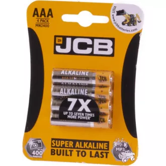 JCB SUPER alkalne baterije LR03, blister 8 kosov