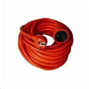 Solight podaljšek - priključek, 1 vtičnica, 20 m, 3 x 1, 5mm2, oranžna