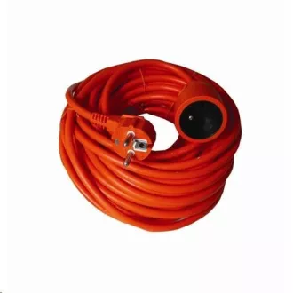 Solight podaljšek - priključek, 1 vtičnica, 20 m, 3 x 1, 5mm2, oranžna