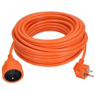 Solight podaljšek - priključek, 1 vtičnica, 20 m, 3 x 1, 5mm2, oranžna