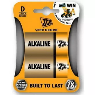 JCB SUPER alkalna baterija LR20, blister 2 kosa
