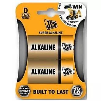 JCB SUPER alkalna baterija LR20, blister 2 kosa