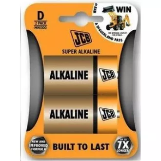 JCB SUPER alkalna baterija LR20, blister 2 kosa
