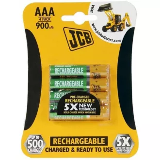 JCB RTU NiMH AAA/R03, 900mAh, prednapolnjen, blister, 4 kosi