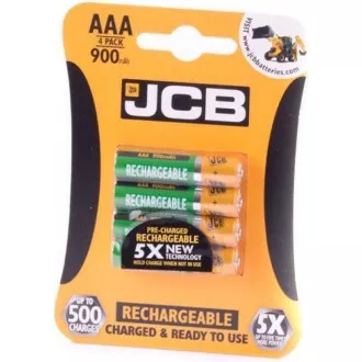 JCB RTU NiMH AAA/R03, 900mAh, prednapolnjen, blister, 4 kosi