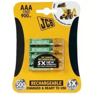 JCB RTU NiMH AAA/R03, 900mAh, prednapolnjen, blister, 4 kosi