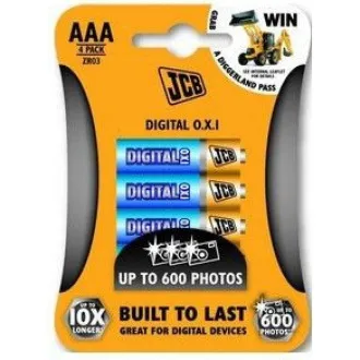 JCB OXI DIGITAL alkalna baterija LR03, blister 4 kosi
