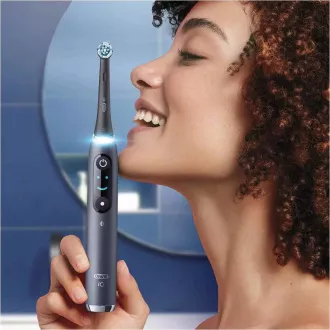 Oral-B iO Series 9 Duo Black Onyx & Rose Quartz komplet električne zobne ščetke, magnetna, 7 načinov, AI Oral-B iO Series 9 Duo Black Onyx & Rose Quartz komplet električne zobne ščetke, magnetna, 7 načinov, AI